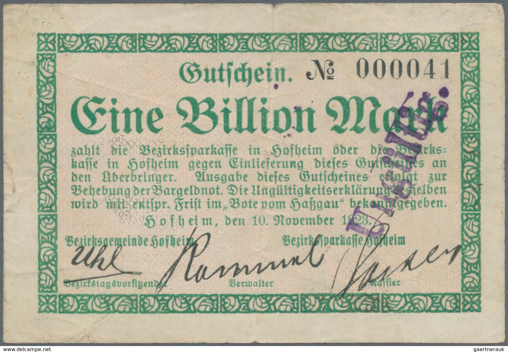 Deutschland - Notgeld - Bayern: Unterfranken, Breit Angelegter Händlerbestand Von über 950 Scheinen - [11] Local Banknote Issues