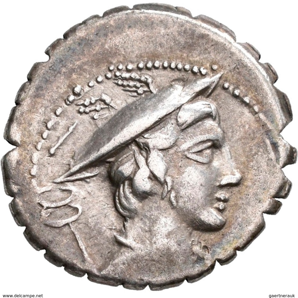 Gaius Mamilius Limetanus (82 V.Chr.): AR-Denar (Serratus), 14,14 Mm, 3,99 G, Mercurius/Odyseuss, Cra - Otros & Sin Clasificación