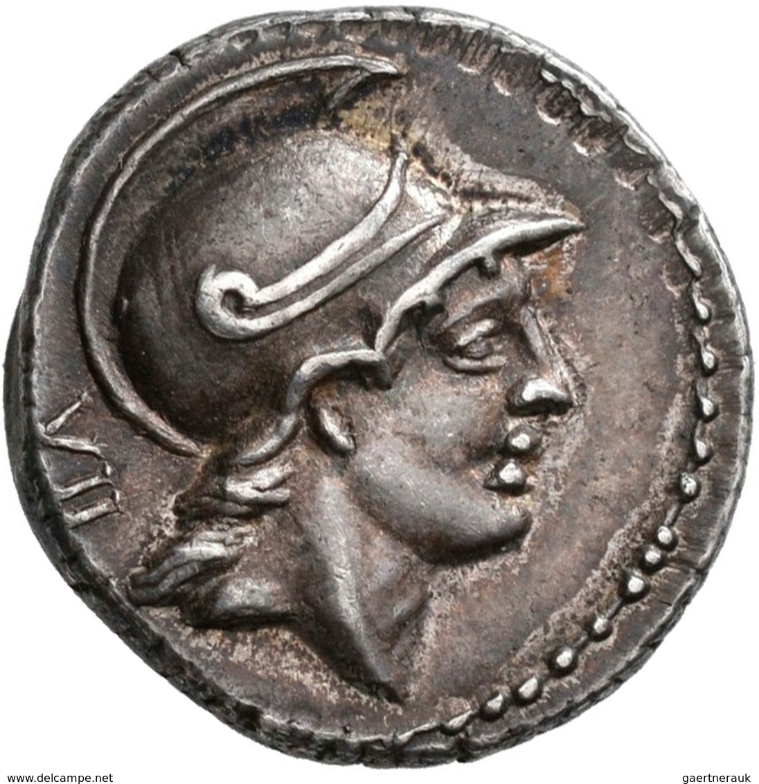 Publius Satrienus (77 V.Chr.): AR-Denar 77 V. Chr., Rom, 4,03 G, Romakopf Nach Rechts Mit Helm//Wölf - Altri & Non Classificati