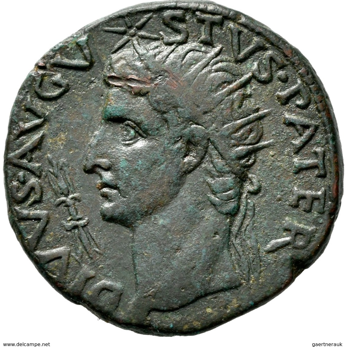 Augustus (27 V.Chr. - 14 N.Chr.): Unter Tiberius, Æ-As, 10,8 G, Cohen 244, Sehr Schön. - Die Julio-Claudische Dynastie (-27 / 69)