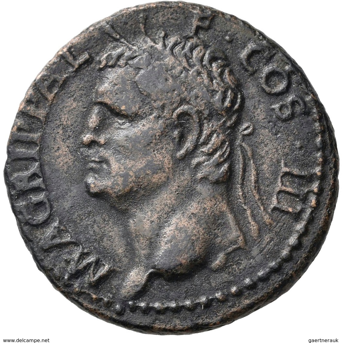 Agrippa (12 V.Chr.): Æ-As, 10,85 G, Fast Sehr Schön. - Sonstige & Ohne Zuordnung