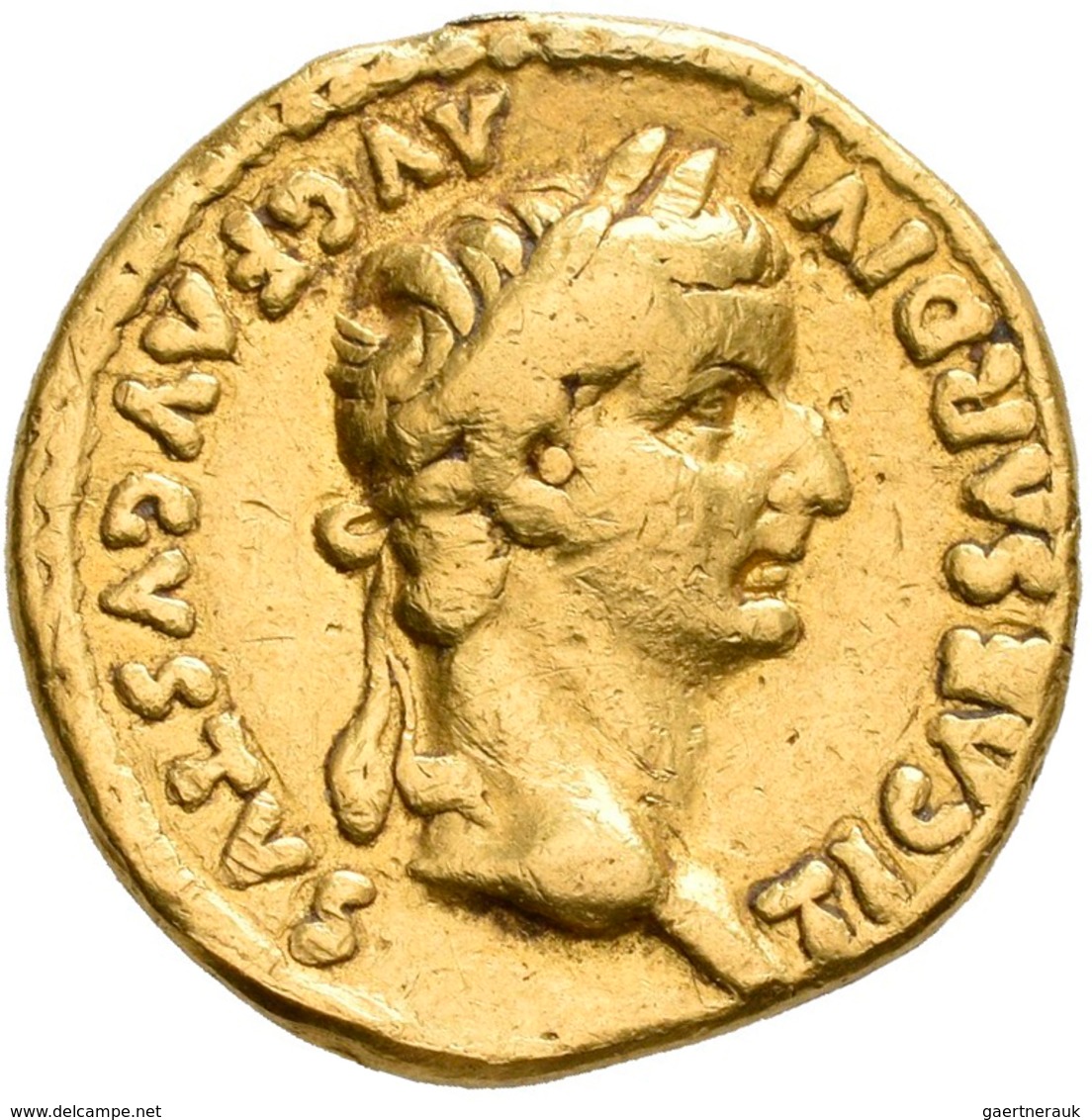 Tiberius (14 - 37): AV-Aureus, Lugdunum, 7,5 G, Calicó 305, Cohen 15, Kampmann 5.1, Fast Sehr Schön. - Die Julio-Claudische Dynastie (-27 / 69)