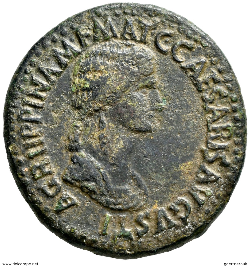 Agrippina Maior (+ 33 N.Chr.): Mutter Des Caligula, Æ-Sesterz, 22,2 G, Kampmann 10.3, RIC 55, Beläge - La Dinastia Giulio-Claudia Dinastia (-27 / 69)