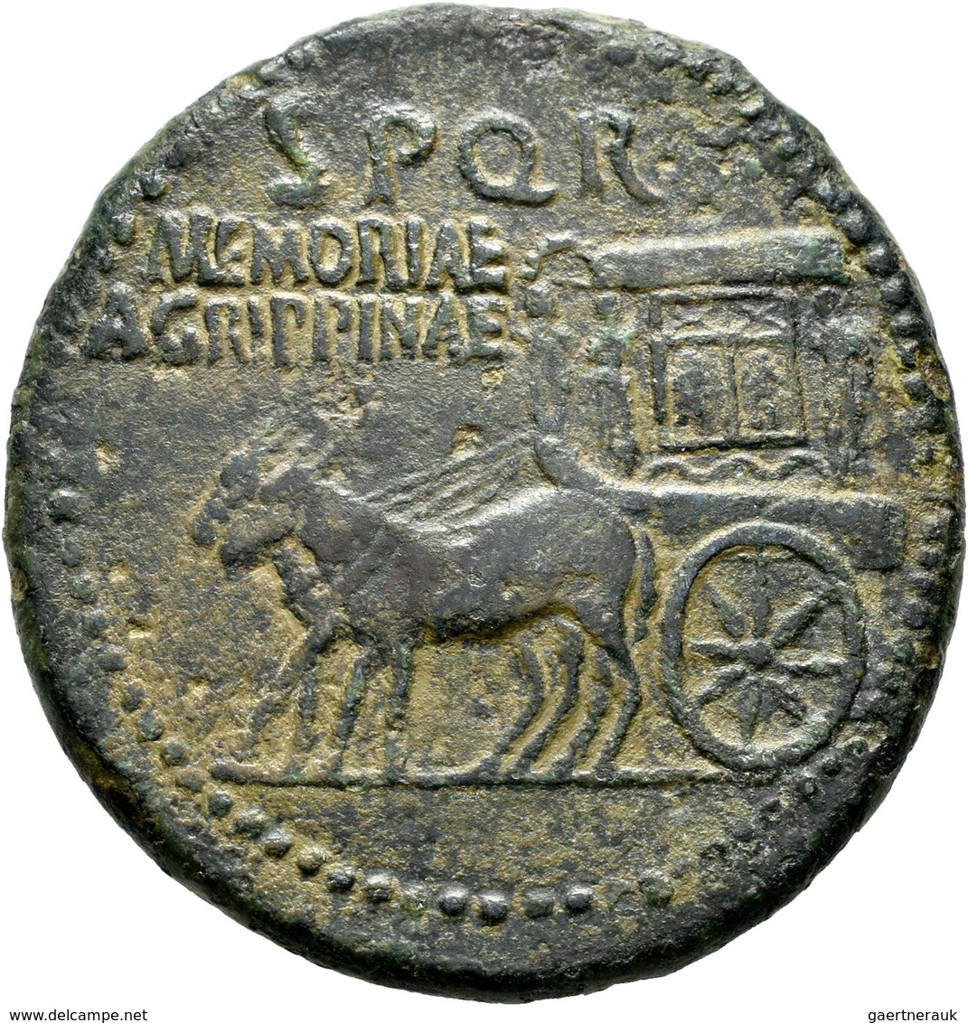 Agrippina Maior (+ 33 N.Chr.): Mutter Des Caligula, Æ-Sesterz, 22,2 G, Kampmann 10.3, RIC 55, Beläge - La Dinastia Giulio-Claudia Dinastia (-27 / 69)