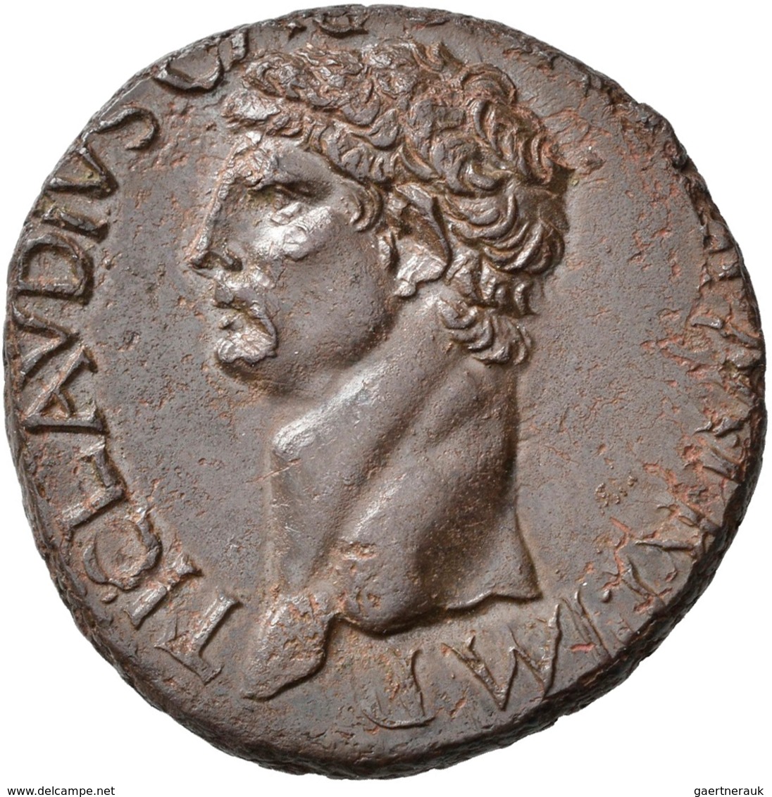 Claudius (41 - 54): Æ-As, 11,30 G, Kampmann 12.26, RIC 100, Exemplar Der Auktion Peus 338, Nr. 582, - The Julio-Claudians (27 BC To 69 AD)