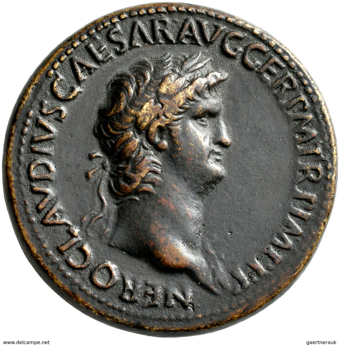Nero (54 - 68): Paduaner, Æ-Sesterz, Lugdunum; 24,04 G, Nach Dem Vorbild Der Prägungen Von Giovanni - The Julio-Claudians (27 BC To 69 AD)