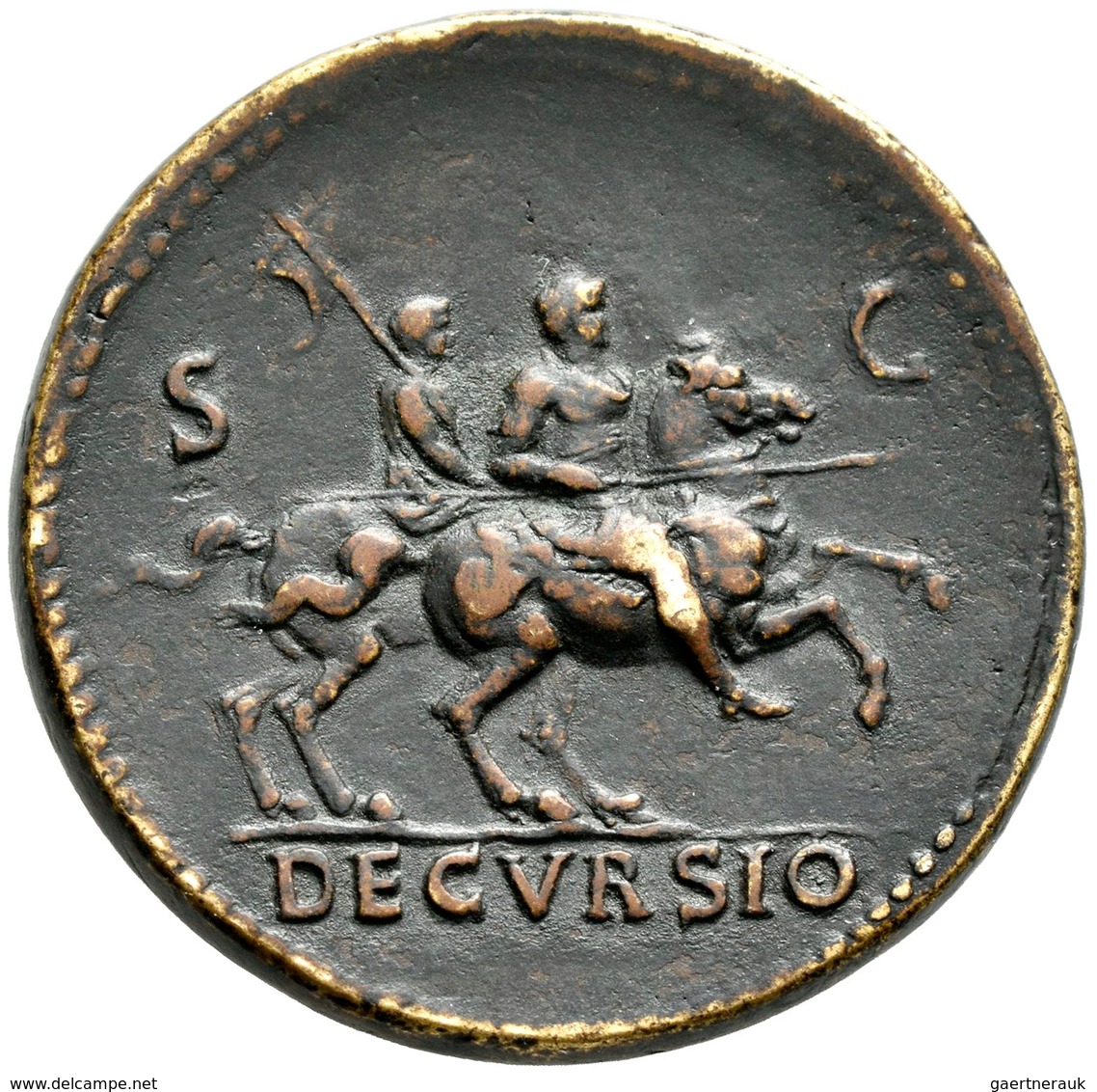 Nero (54 - 68): Paduaner, Æ-Sesterz, Lugdunum; 24,04 G, Nach Dem Vorbild Der Prägungen Von Giovanni - The Julio-Claudians (27 BC To 69 AD)