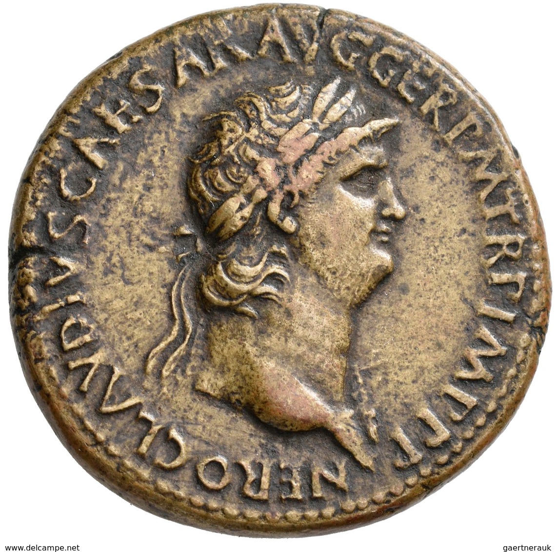 Nero (54 - 68): Paduaner, Æ-Sesterz, 27,03 G, Nach Dem Vorbild Der Prägungen Von Giovanni Da Cavino - The Julio-Claudians (27 BC To 69 AD)