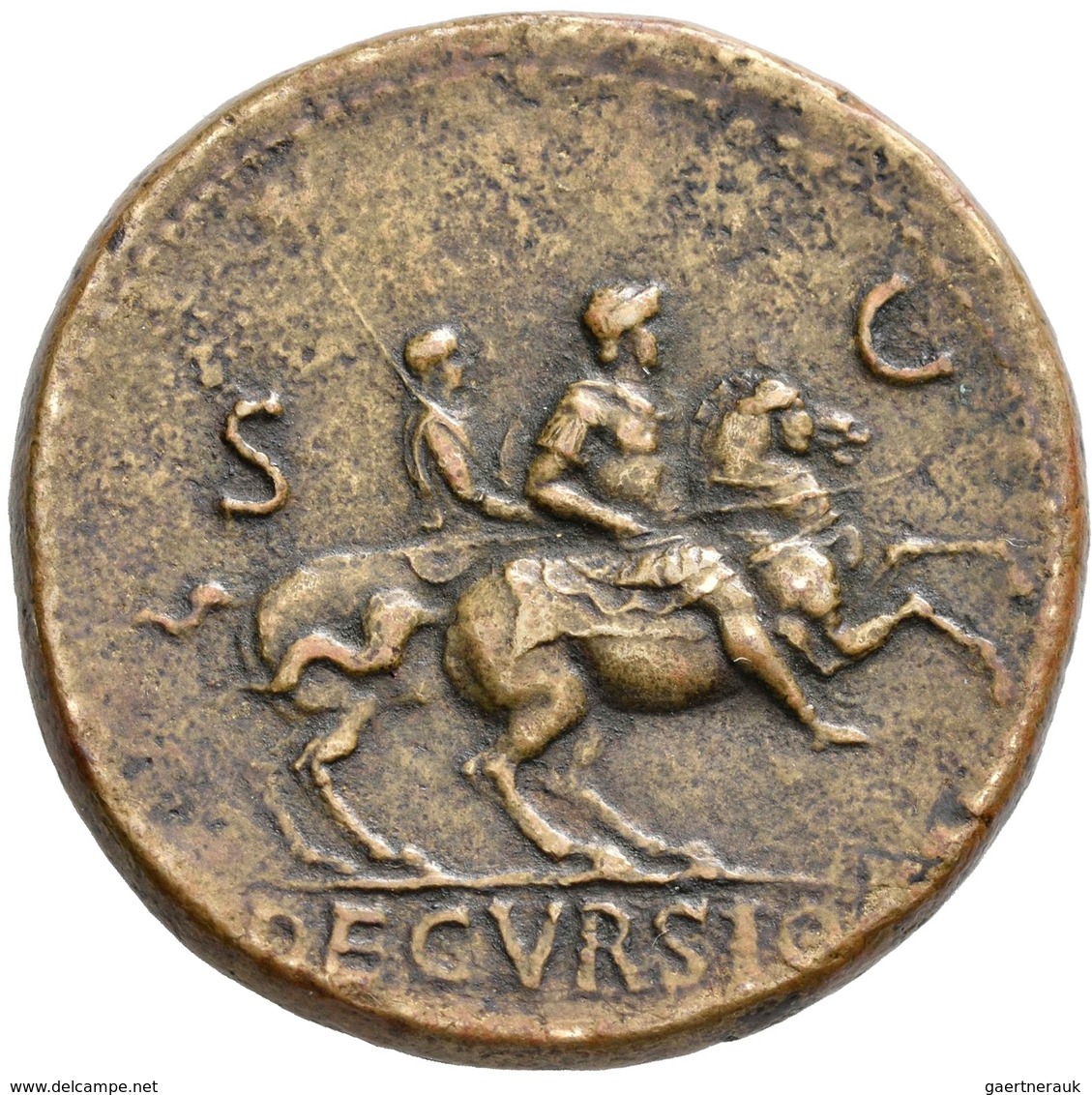 Nero (54 - 68): Paduaner, Æ-Sesterz, 27,03 G, Nach Dem Vorbild Der Prägungen Von Giovanni Da Cavino - La Dinastía Julio-Claudia (-27 / 69)