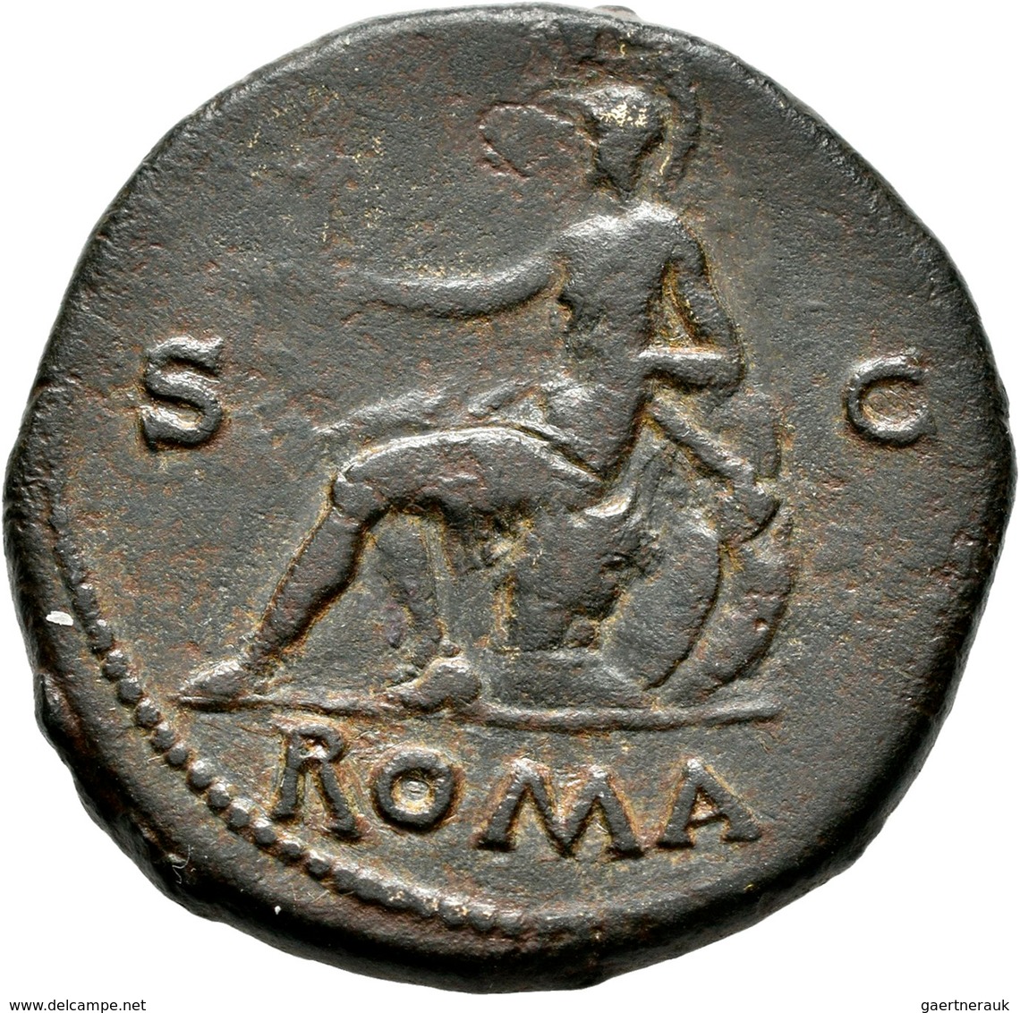 Nero (54 - 68): Sesterz, Mzst. Rom; 34,53 Mm, 24,95 G, Dunkelbraune Patina, Sehr Schön. - La Dinastia Giulio-Claudia Dinastia (-27 / 69)