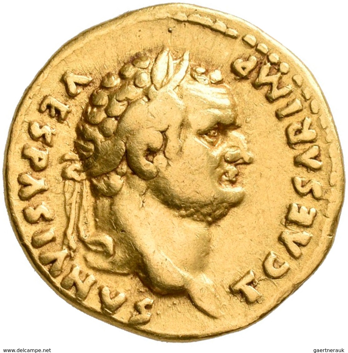 Titus (69 - 79 - 81): Titus Als Caesar Unter Vespasian 69-79: AV-Aureus, 7,06 G, Calico 738, Kampman - The Flavians (69 AD To 96 AD)