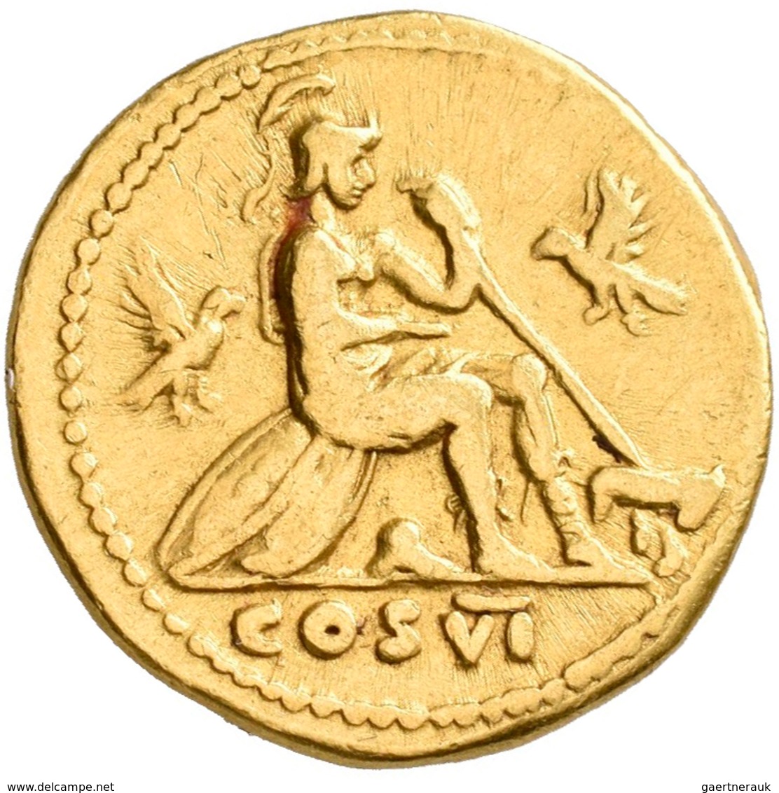 Titus (69 - 79 - 81): Titus Als Caesar Unter Vespasian 69-79: AV-Aureus, 7,06 G, Calico 738, Kampman - Die Flavische Dynastie (69 / 96)