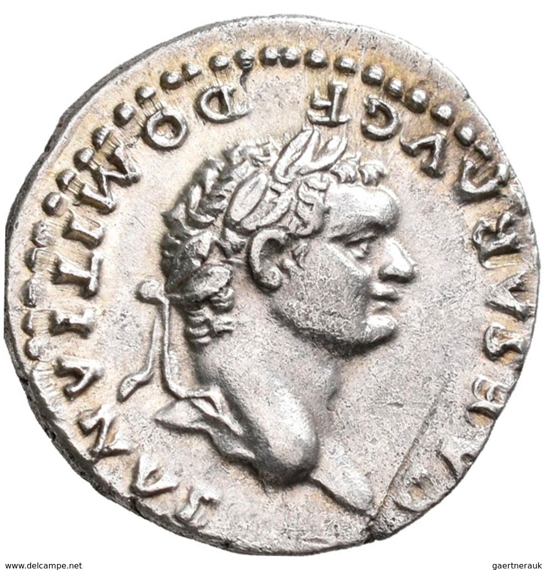 Domitian (69 - 81 - 96): Unter Vespasianus, AR-Denar, 3,4 G, Cohen 51, Sehr Schön-vorzüglich. - Die Flavische Dynastie (69 / 96)