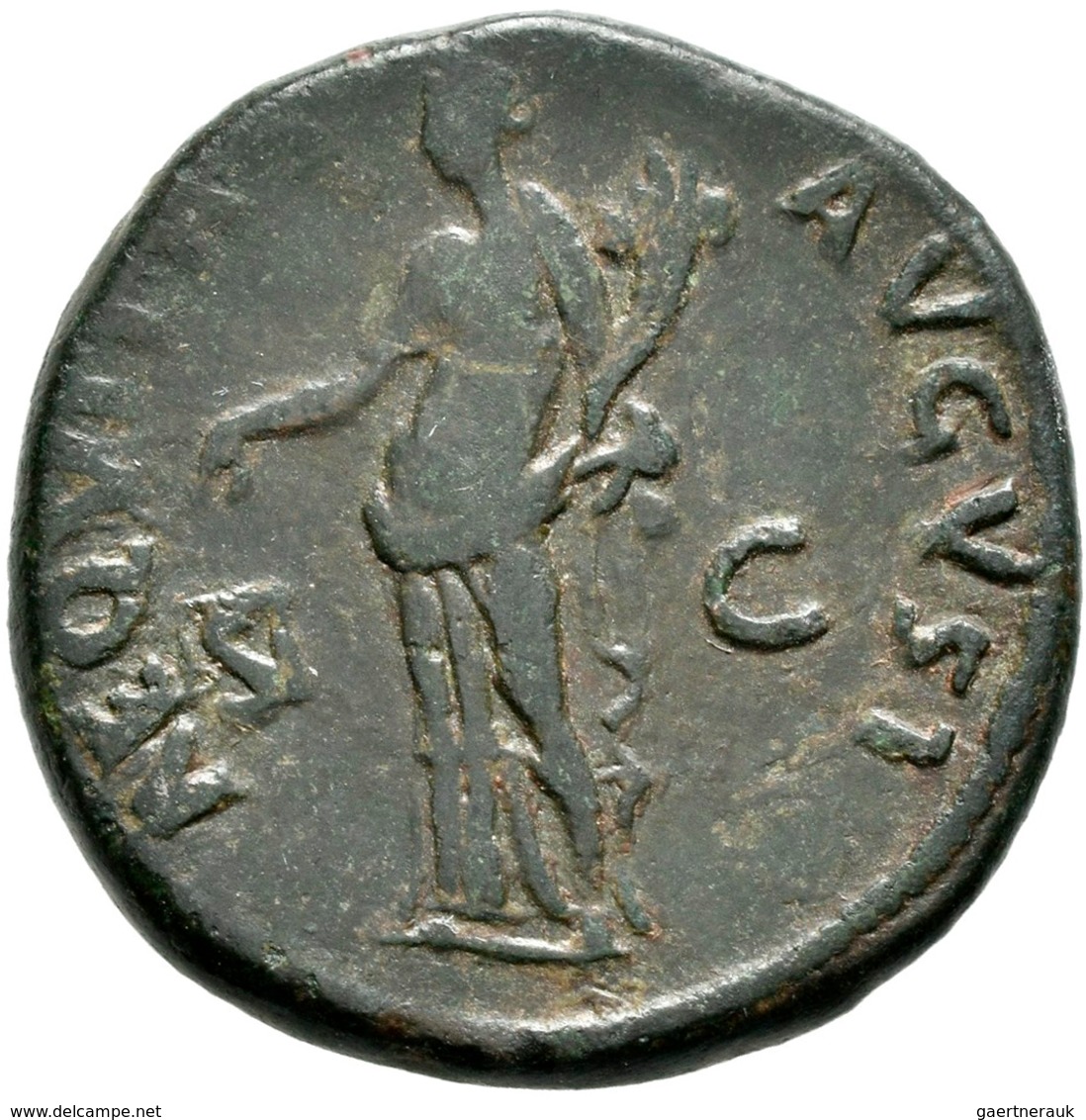 Nerva (96 - 98): Æ-As (97), 12,3 G, RIC 77, Cohen 7, Dunkelbraune Patina, Sehr Schön. - Die Antoninische Dynastie (96 / 192)