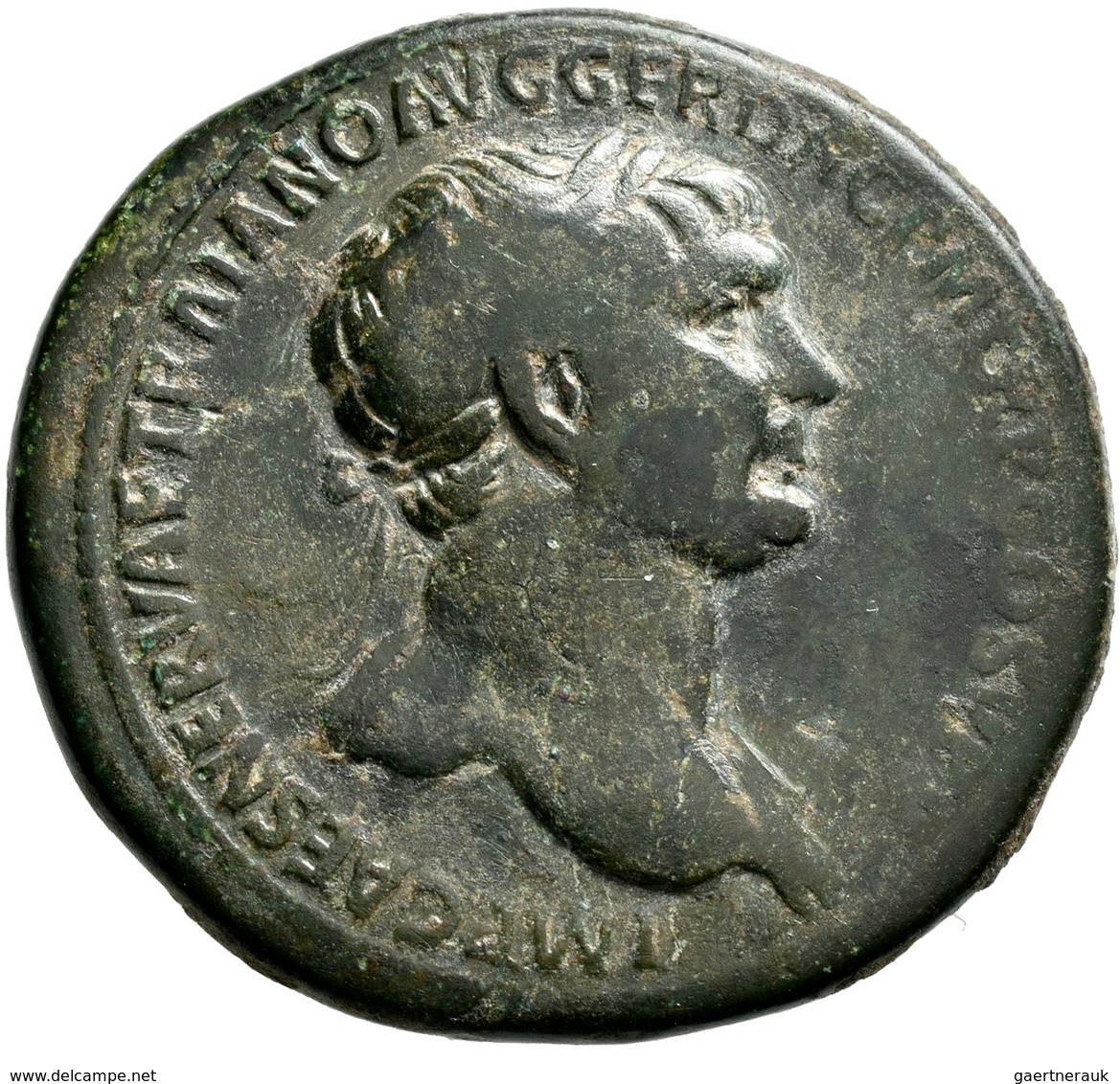 Traian (98 - 117): Lot 2 Stück; Æ-Sesterz , 27,03 G + Æ-Dupondius, 11,92 G, Sehr Schön. - The Anthonines (96 AD Tot 192 AD)