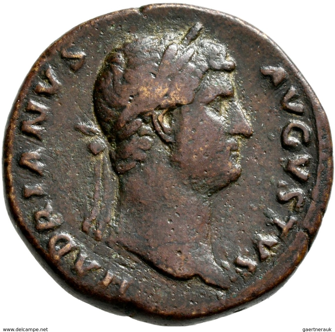 Hadrian (117 - 138): Æ-As, 21,6 Mm, 12,35 G, Büste Nach Links / Galeere, Sehr Schön. - La Dinastia Antonina (96 / 192)
