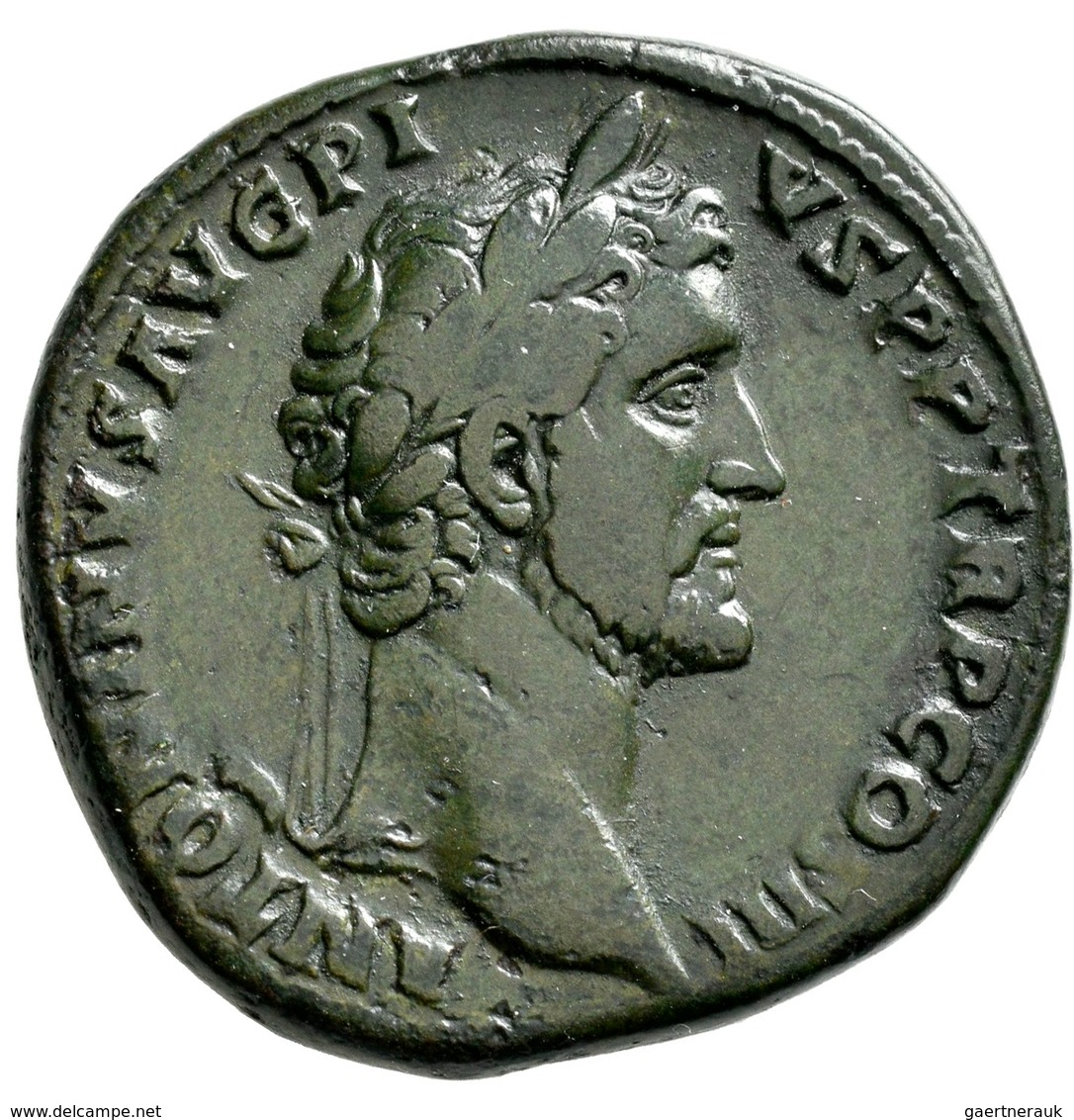 Antoninus Pius (138 - 161): Æ-Sesterz (140/144), 26,11 G, Cohen 34, RIC 597, Sehr Schön. - Die Antoninische Dynastie (96 / 192)