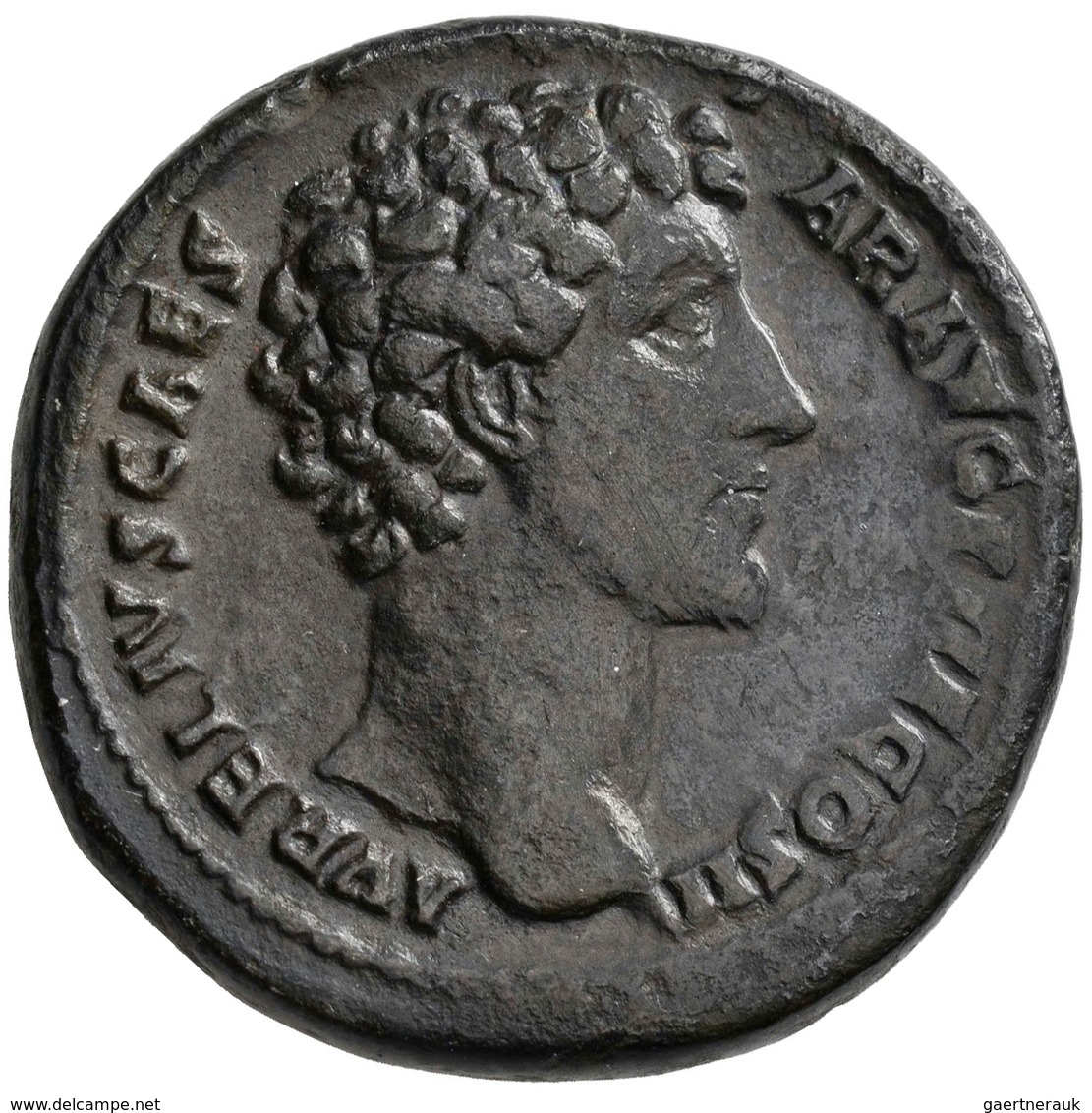 Marc Aurel (139 - 161 - 180): Antoninus I. Pius, 138-161, Für Marcus Aurelius. Æ-Sesterz, Rom; 26,46 - Die Antoninische Dynastie (96 / 192)