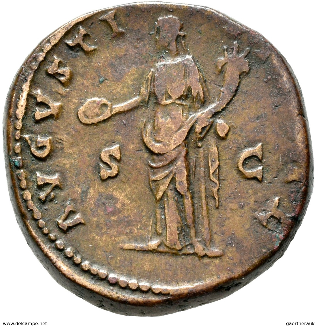 Faustina Minor (+ 176 N.Chr.): Faustina Minor, Gattin Des Marcus Aurelius +176: Æ-Sesterz (152-159), - La Dinastía Antonina (96 / 192)