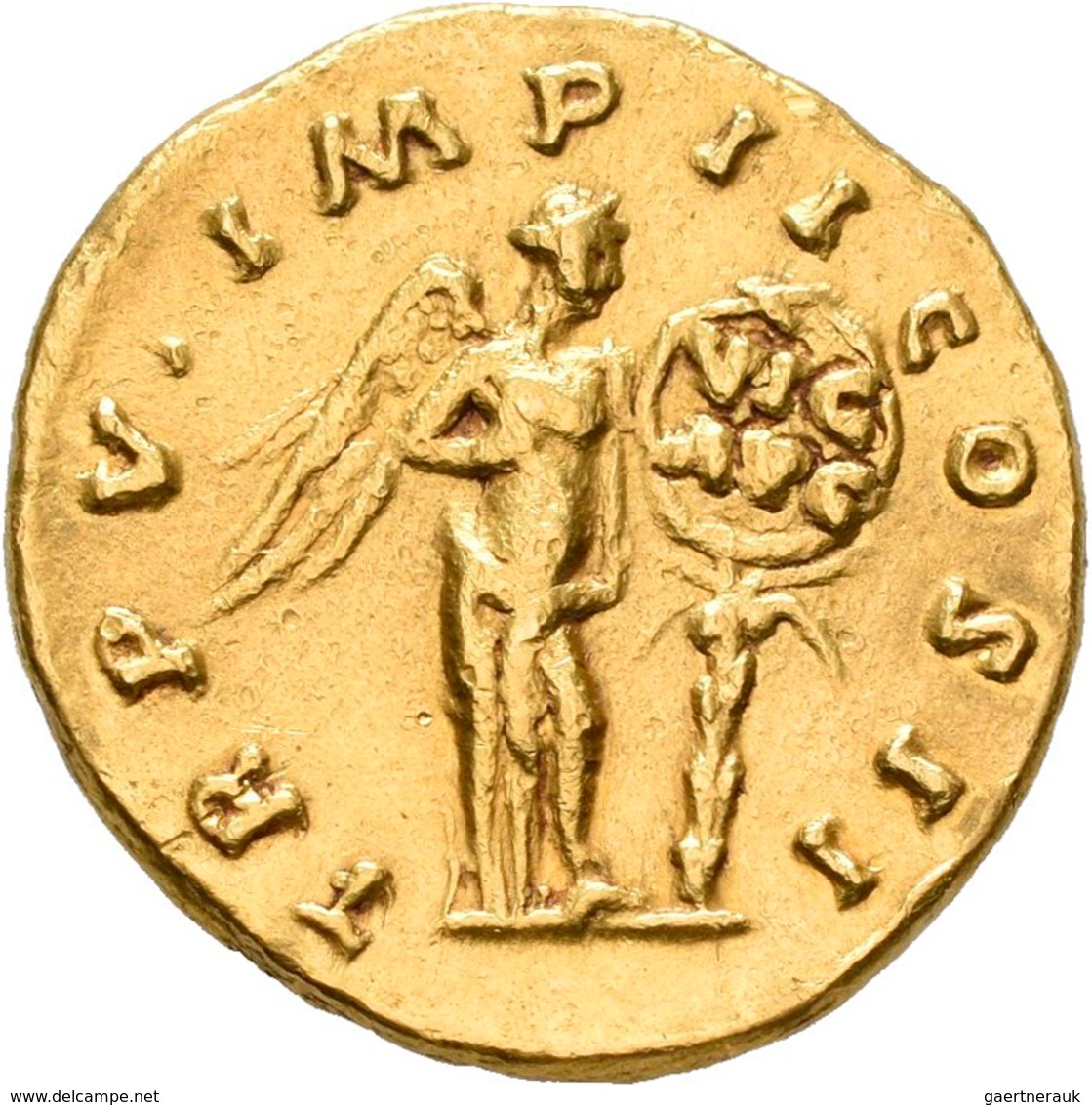 Lucius Verus (161 - 169): AV-Aureus 164/165, 7,11 G, Av: Drapierte Büste Nach Rechts Mit Lorbeerkran - Otros & Sin Clasificación