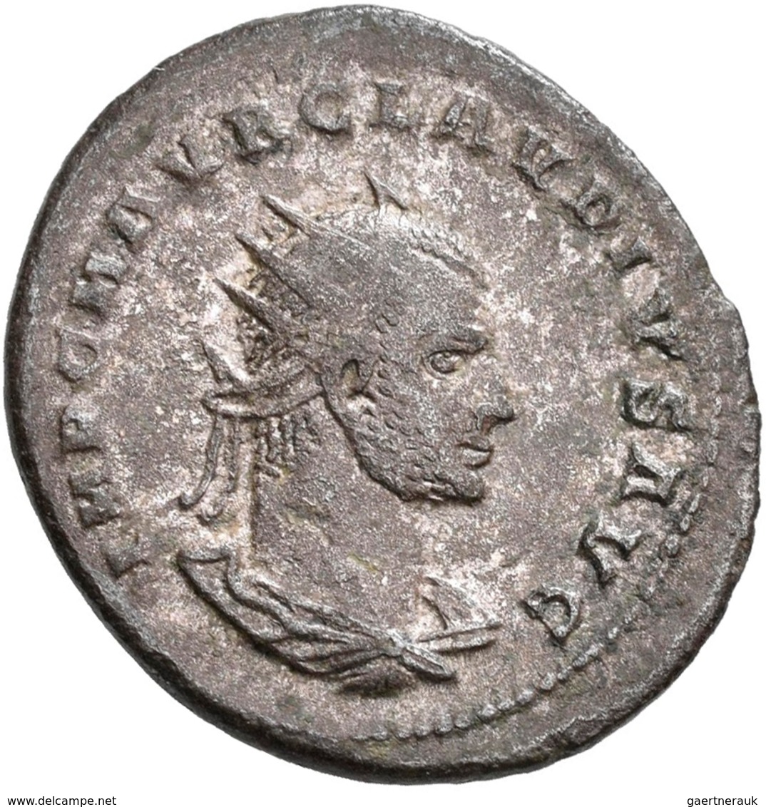 Claudius II. Gothicus (268 - 270): AR - Antoninian, 3,19 G, Büste Nach Links/Wölfin SPOR, Selten, Sc - Autres & Non Classés