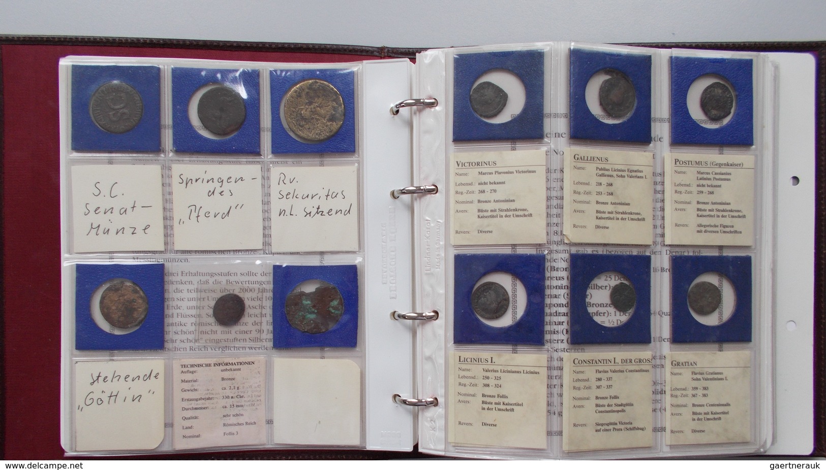 Römische Münzen: Ein Album Mit über 100 Münzen, überwiegend Römische, Dabei Auch Münzen Aus Asien / - Otros & Sin Clasificación