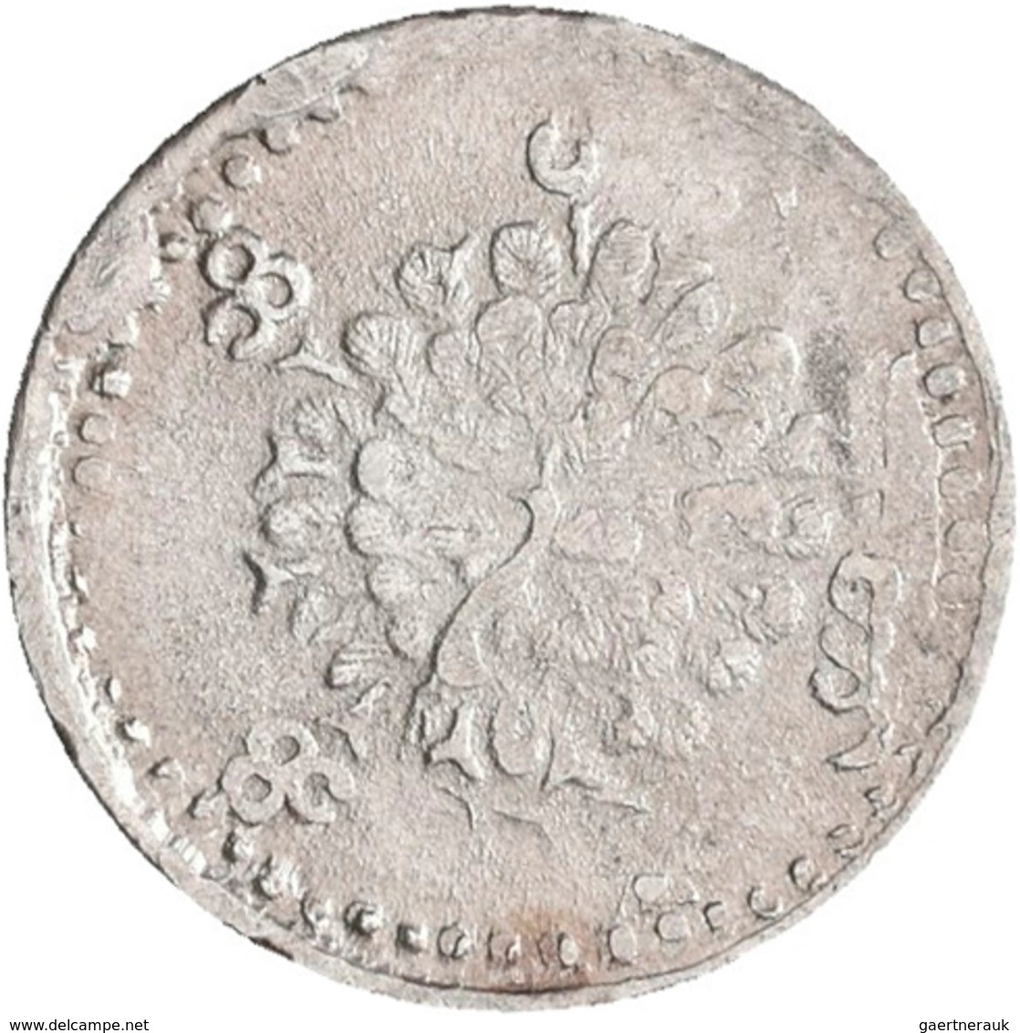 Burma / Myanmar: Lot 4 Münzen, Dabei: 1 Kyat (1 Rupee), KM# 10; 1 Mat, KM# 8 ; 1 Mu, KM# 7 Und 1 Pe, - Birmania