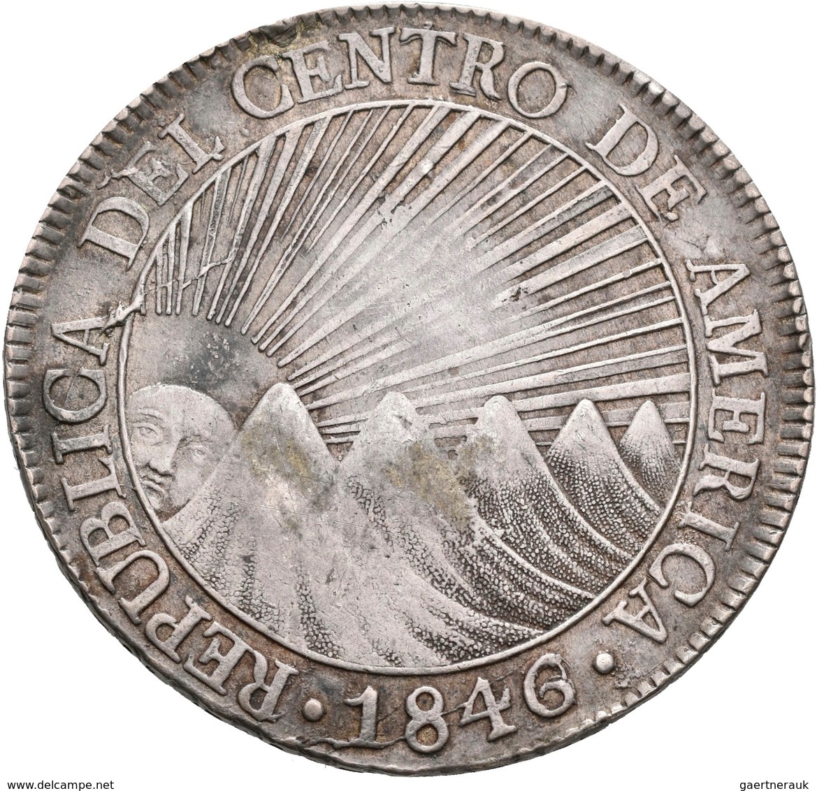 Guatemala: Zentral Amerikanische Republik: 8 Reales 1846, KM# 4, 26,87 G, Sehr Schön. - Guatemala