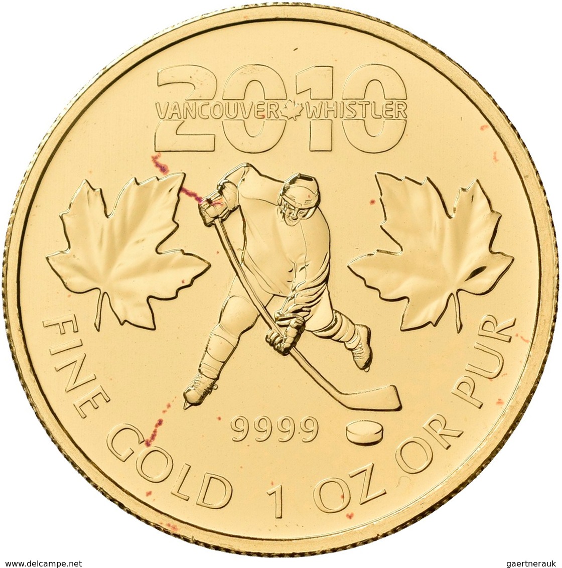 Kanada - Anlagegold: Elizabeth II. 1952-,: 50 Dollars 2010, Olympische Winterspiele 2010 Vancouver - - Canada