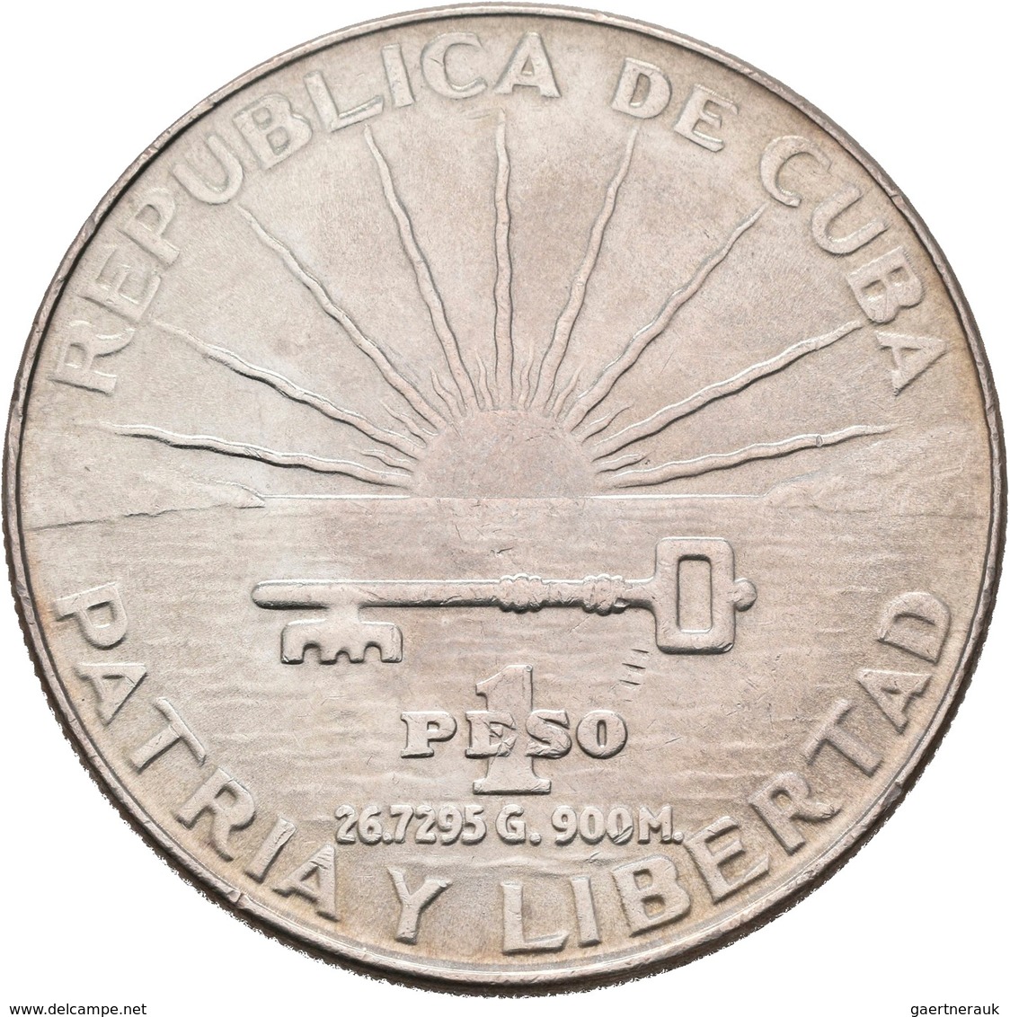 Kuba: Lot 4 Stück; Peso 1915, 1934, 1934, 1953, Sehr Schön-vorzüglich, Vorzüglich, Stempelglanz. - Cuba