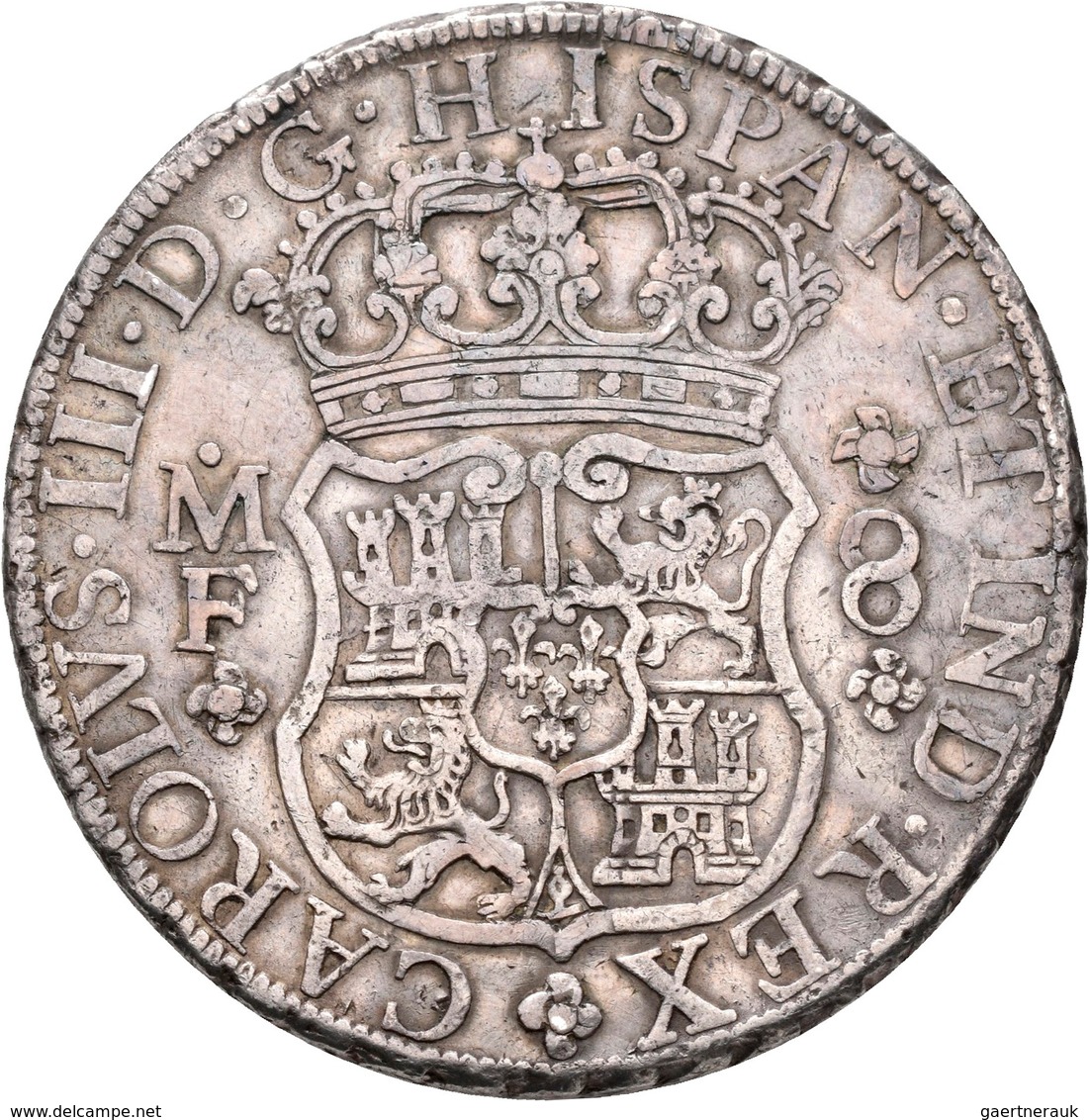 Mexiko: Carlos III. 1759-1788: 8 Reales 1768, 27,10 G, Sehr Schön. - Mexiko