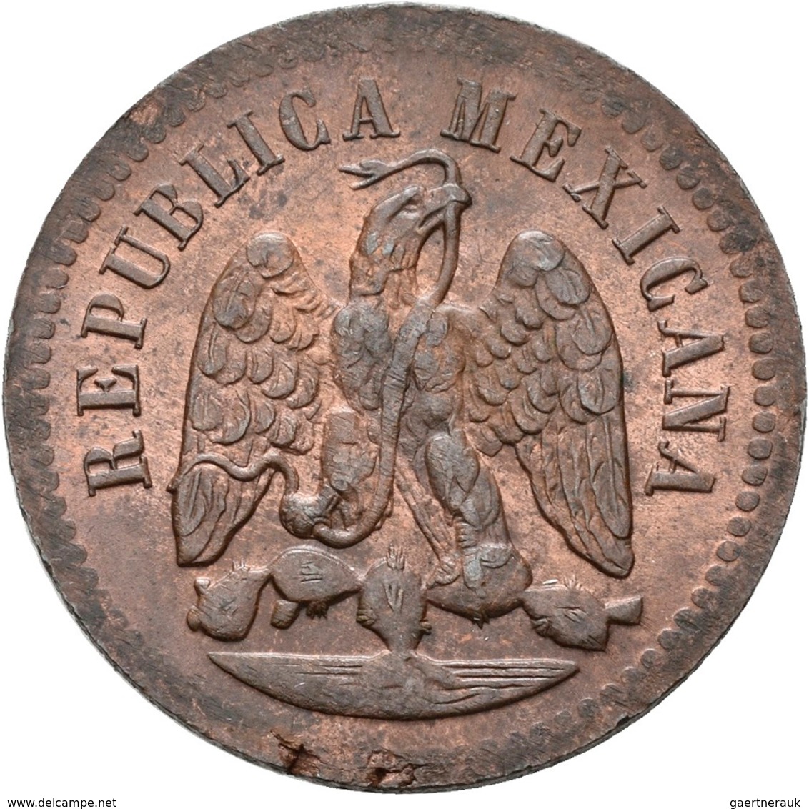 Mexiko: Lot 3 Münzen, Dabei Mexiko: 1 Centavo 1879; 1 Centavo 1891 (KM# 391.6); Costa Rica: 2 Reales - Mexiko