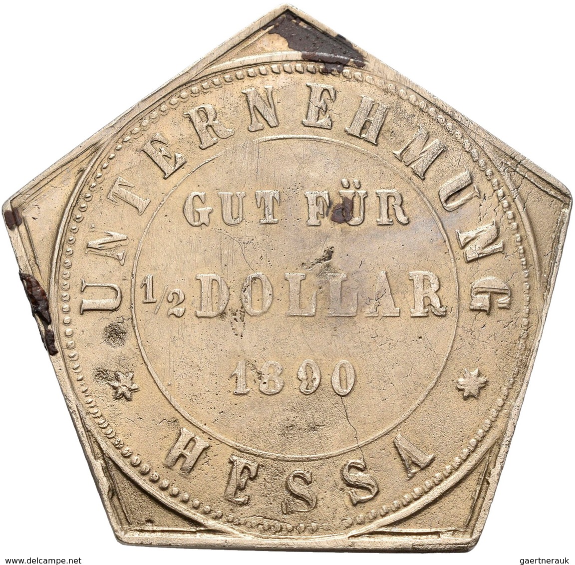 Sumatra: Plantage Token / Plantation Token: Lot 2 Stück: 2 X 1/2 Dollar 1890 Der Niederländisch-Indi - Niederländisch-Indien