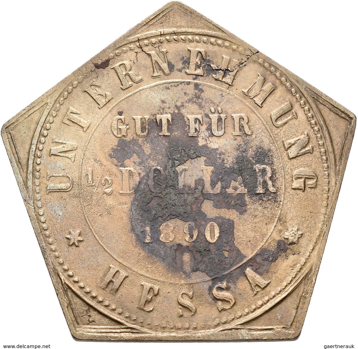 Sumatra: Plantage Token / Plantation Token: Lot 2 Stück: 2 X 1/2 Dollar 1890 Der Niederländisch-Indi - Indes Neerlandesas