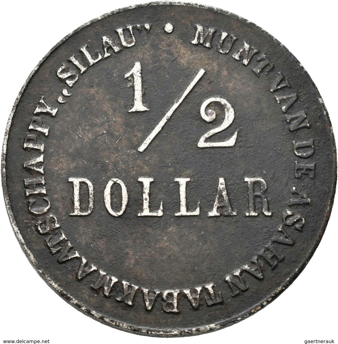 Sumatra: Plantage Token / Plantation Token: Lot 2 Stück: 1/5 Dollar Sowie 1/2 Dollar (1902 - 1913) D - Niederländisch-Indien