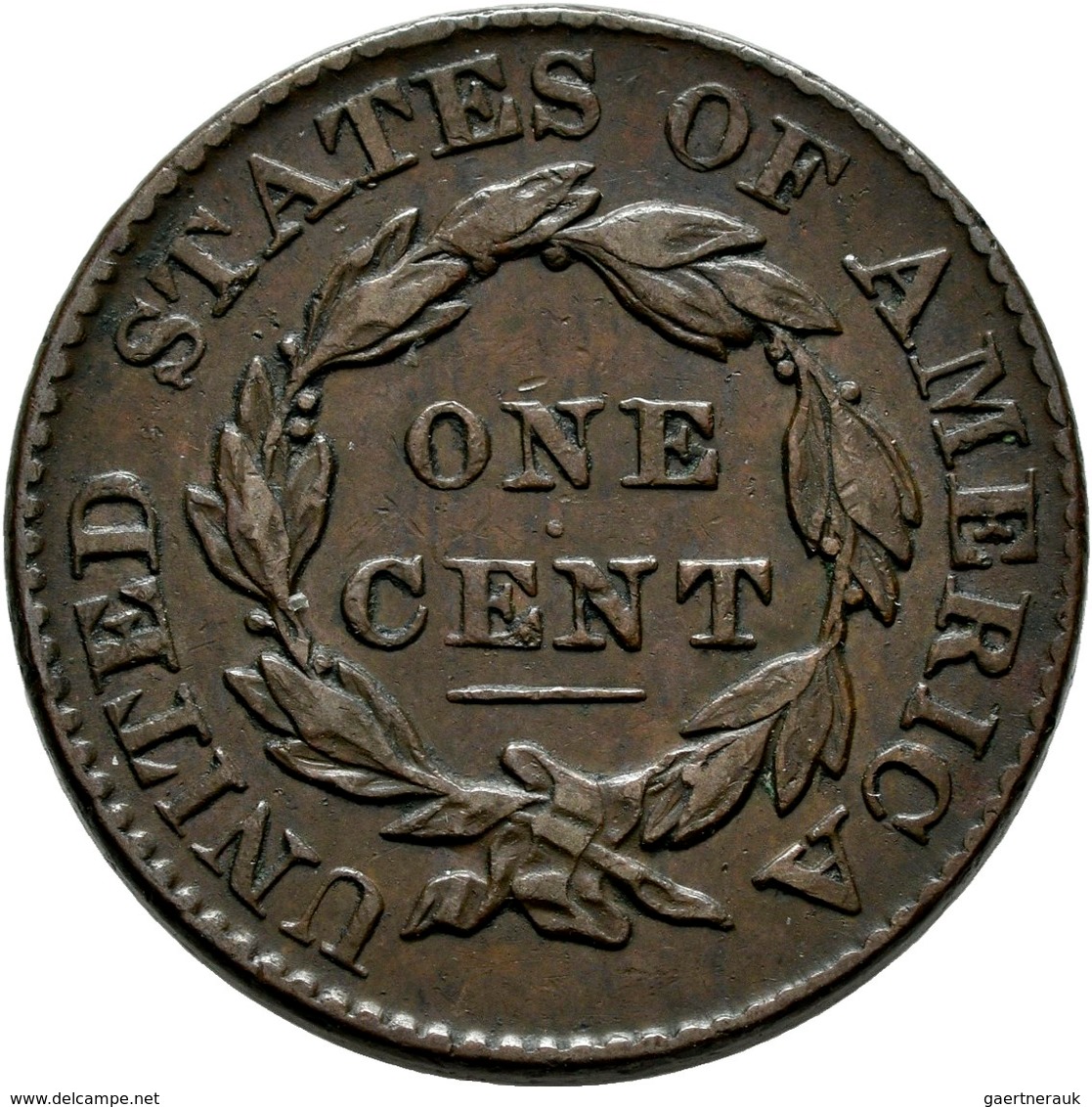 Vereinigte Staaten Von Amerika: 1828 1c USA Large Cent N-11 VF/XF. A Little Removable Verdigris In T - Otros & Sin Clasificación