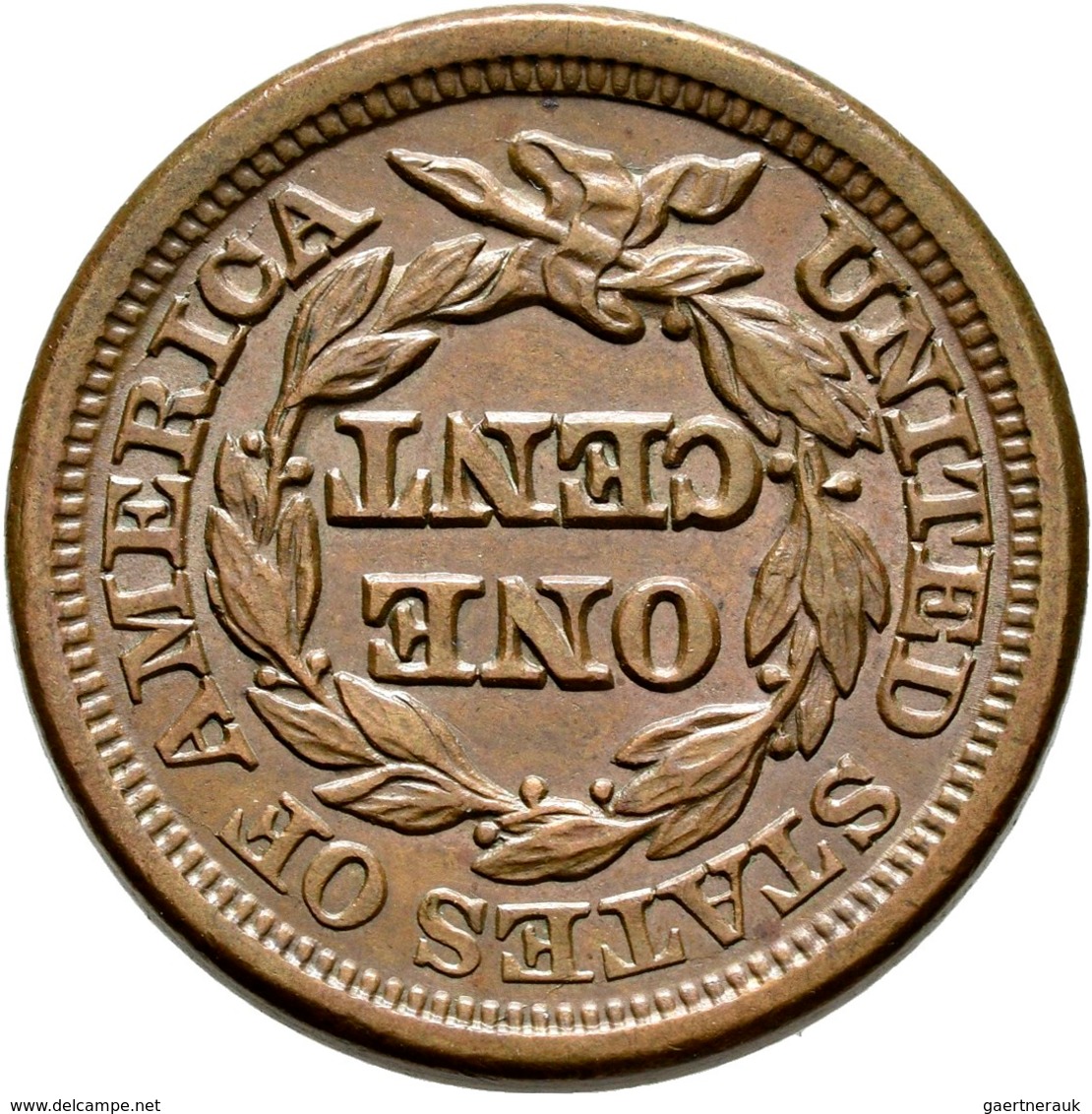 Vereinigte Staaten Von Amerika: 1847 N1 Large Cent Choice Medium Brown Large Cent With Hard Surfaces - Otros & Sin Clasificación
