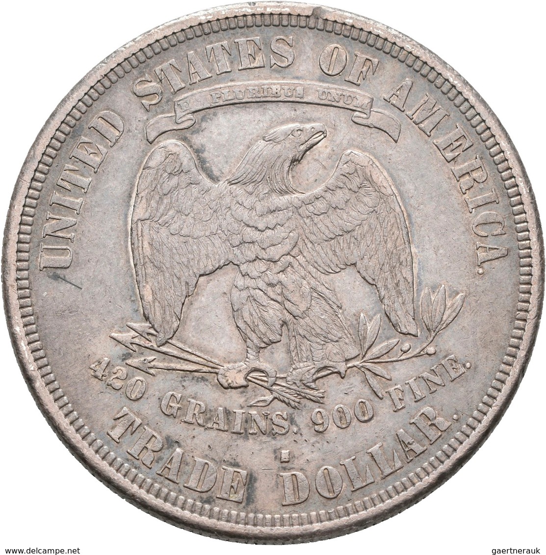 Vereinigte Staaten Von Amerika: Trade Dollar 1877 S, San Francisco, KM# 108, 27,19 G, Sehr Schön. - Otros & Sin Clasificación