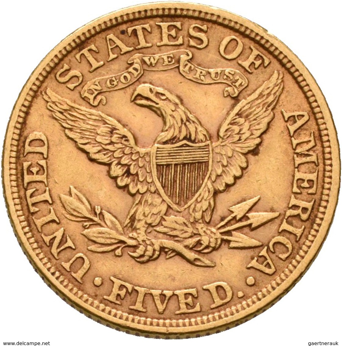 Vereinigte Staaten Von Amerika - Anlagegold: 5 Dollars 1900 (Half Eagle - Liberty Head Coronet), KM# - Altri & Non Classificati