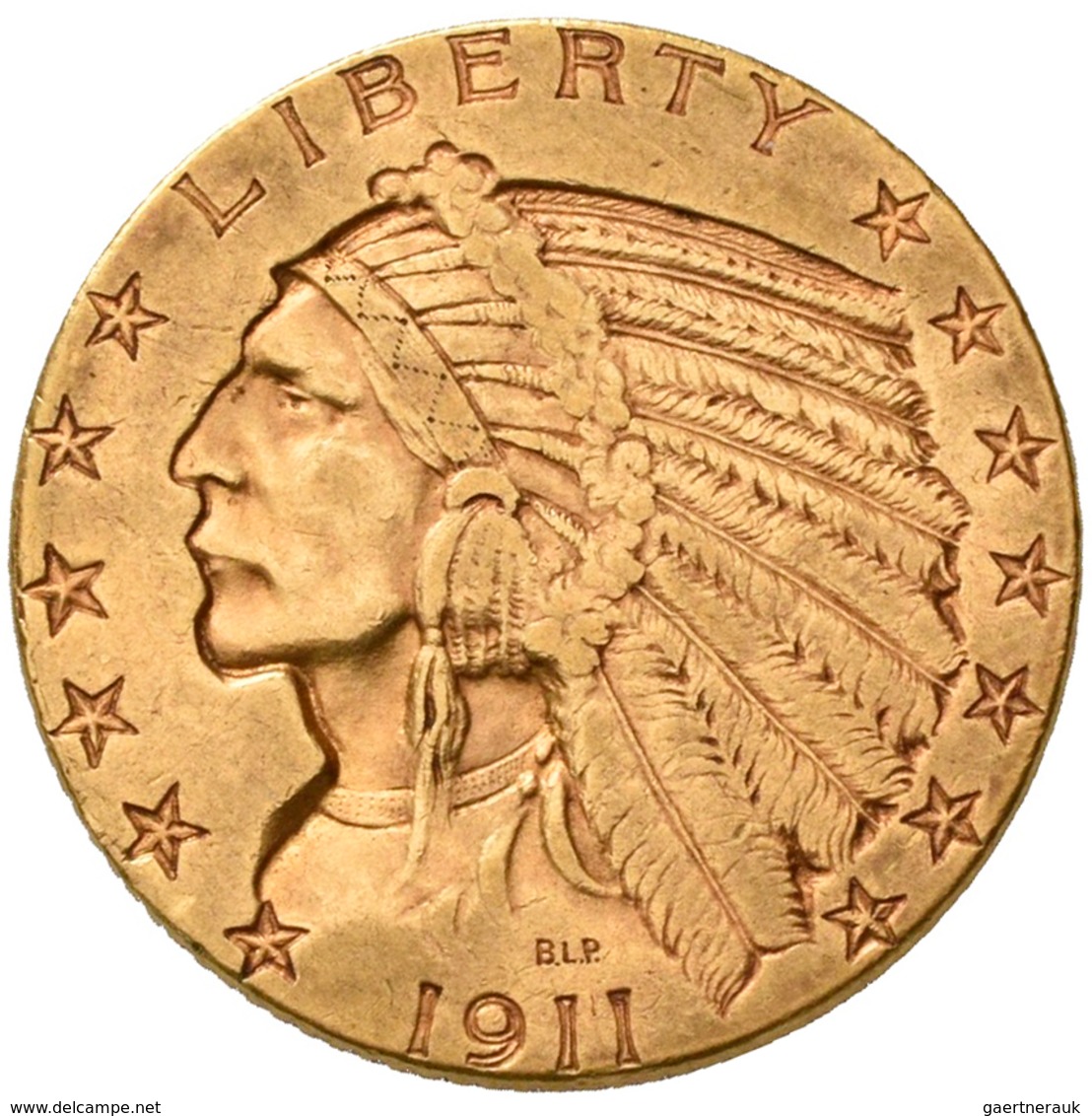 Vereinigte Staaten Von Amerika - Anlagegold: 5 Dollars 1911 (Half Eagle - Indian Head), KM# 129, Fri - Altri & Non Classificati
