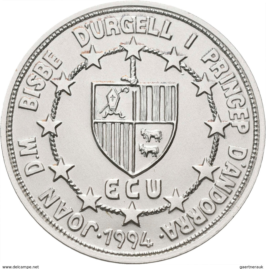 Andorra: Lot 3 Münzen: 20 Diners/ECU 1994 Peter III. Von Catalonien Und Aragon (KM# 100); 20 Diners/ - Andorra