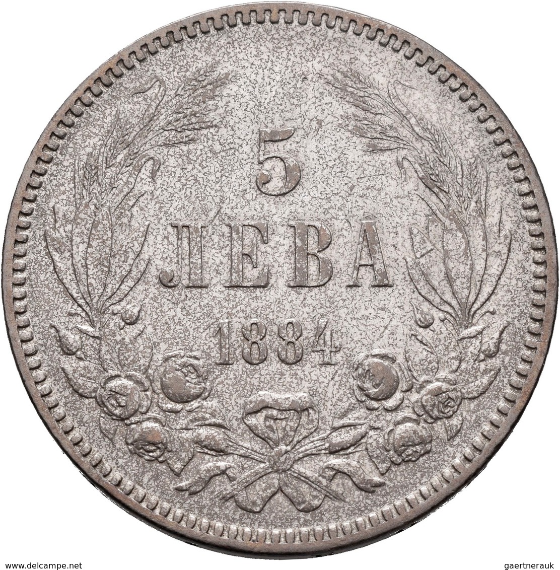 Bulgarien: Lot 2 Stück: 5 Leva 1884 (Alexander I.) Und 5 Leva 1892 (Ferdinand I.), Sehr Schön. - Bulgaria