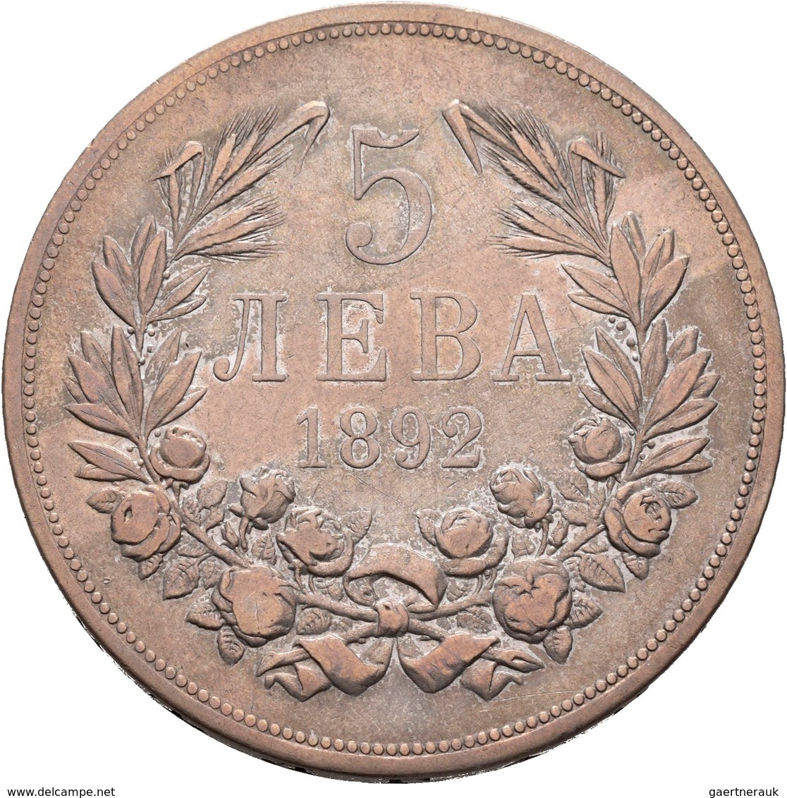 Bulgarien: Lot 2 Stück: 5 Leva 1884 (Alexander I.) Und 5 Leva 1892 (Ferdinand I.), Sehr Schön. - Bulgaria