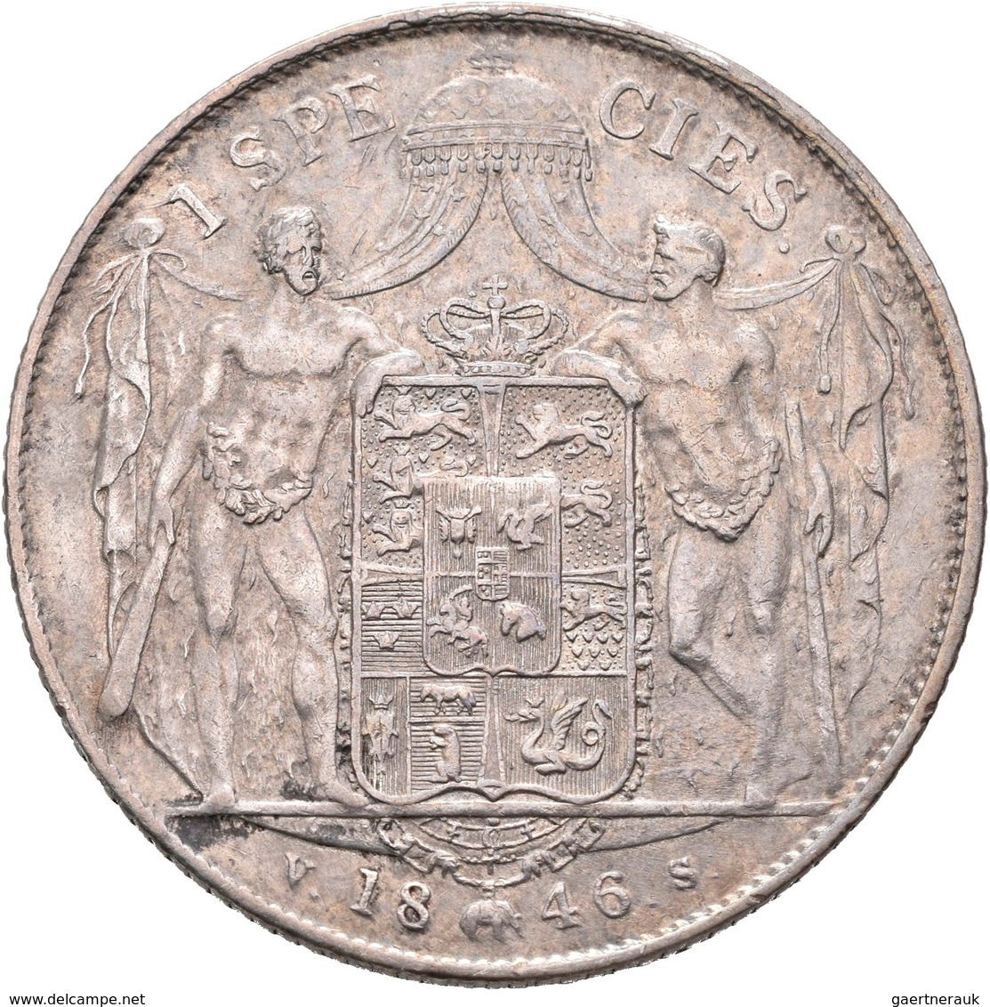 Dänemark: Christian VIII. 1839-1848: Speciedaler 1846, Davenport 74, 28,74 G, Kl. Kratzer, Sonst Vor - Danimarca