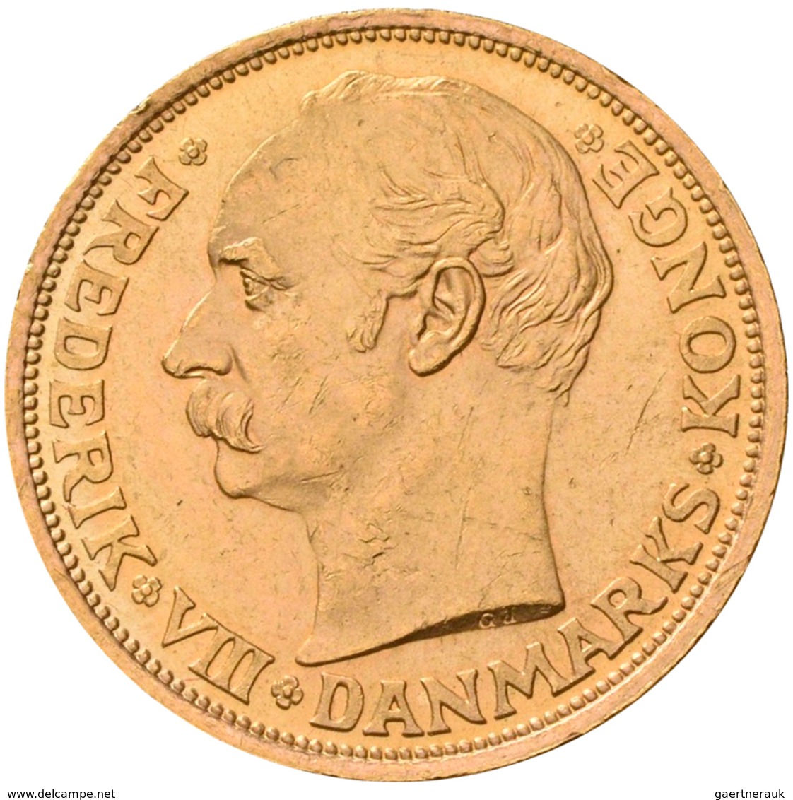 Dänemark - Anlagegold: Frederik XIII. 1906-1912: 20 Kronen 1911, KM# 810, Friedberg 297. 8,96 G, 900 - Dänemark