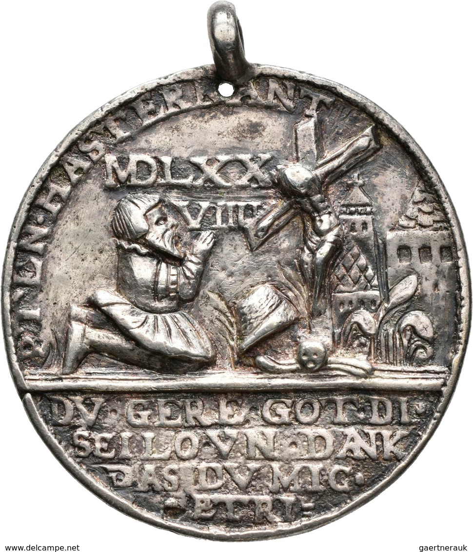 Frankreich: Lothringen, Charles III: 1545-1608: Tragbare Silbergußmedaille (unbekannter Medailleur) - Otros & Sin Clasificación