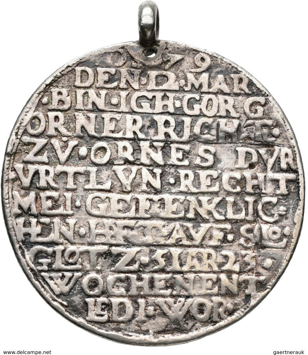 Frankreich: Lothringen, Charles III: 1545-1608: Tragbare Silbergußmedaille (unbekannter Medailleur) - Otros & Sin Clasificación