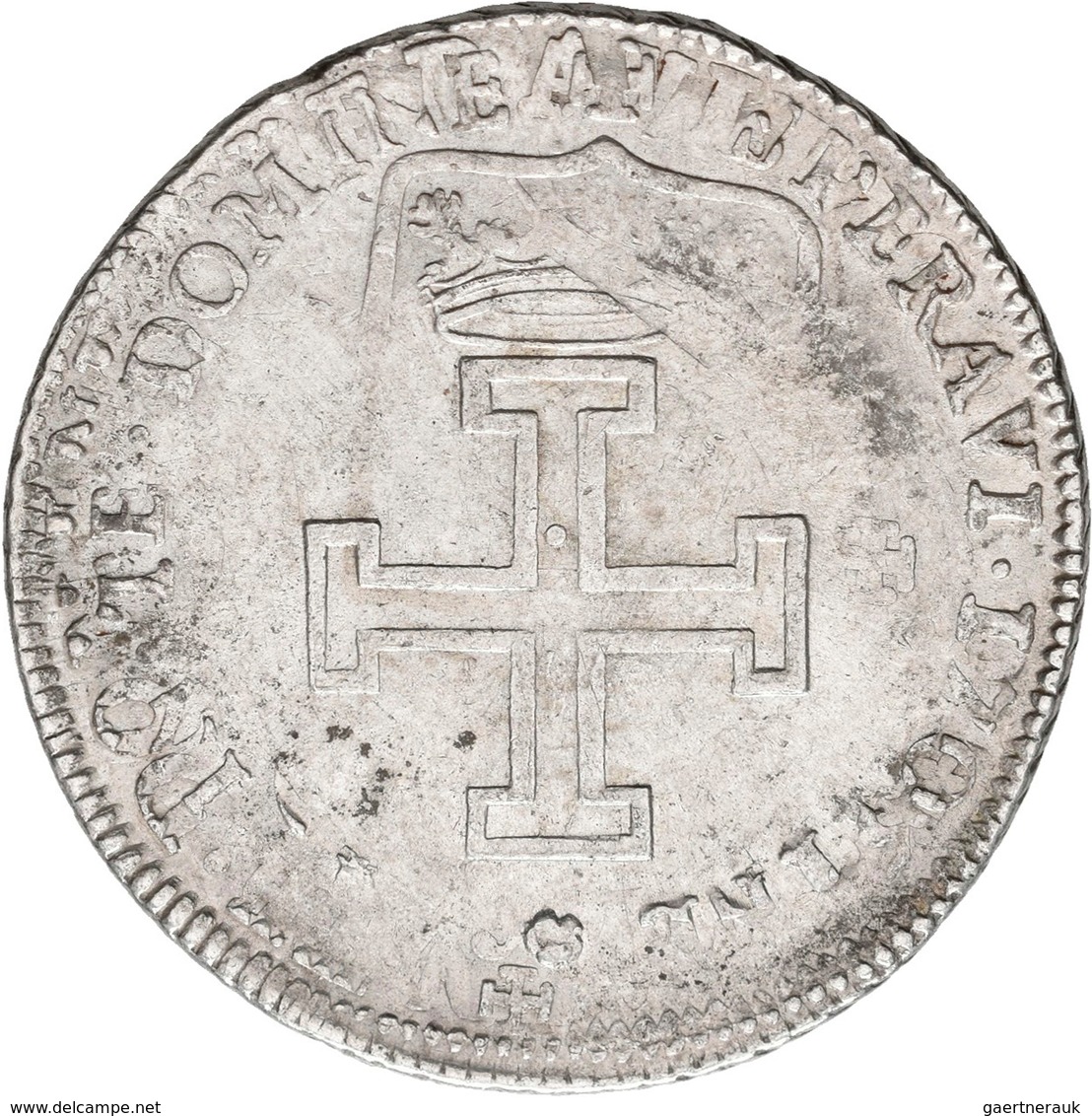 Frankreich: Lothringen, Leopold I. 1697-1729: Teston 1705, überprägt, Druchmesser Ca. 32mm, 8,42 G. - Otros & Sin Clasificación