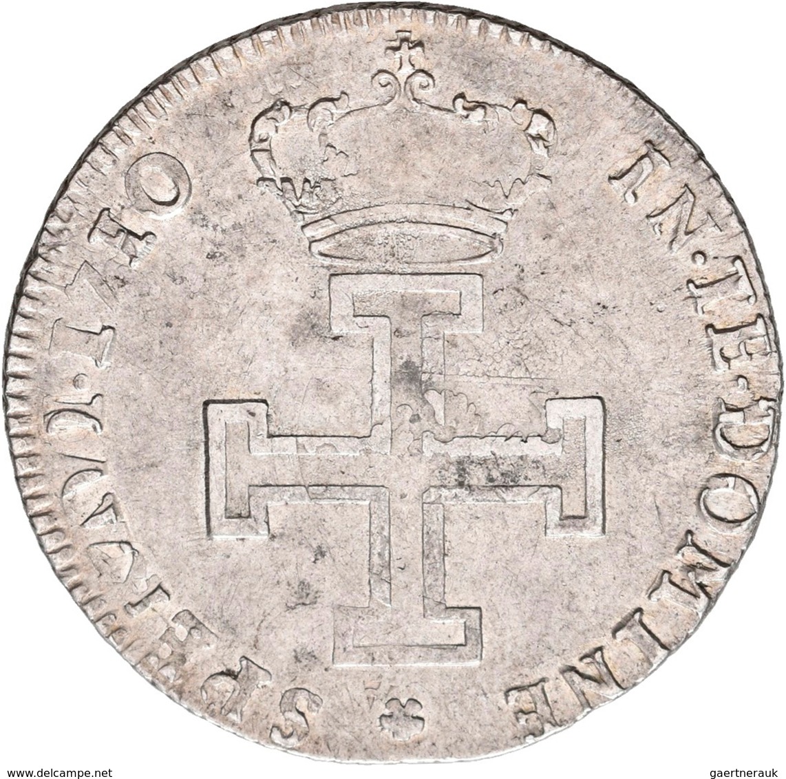 Frankreich: Lothringen, Leopold I. 1697-1729: Teston 1710, Nancy. Überprägt, Druchmesser Ca. 28,5mm, - Altri & Non Classificati