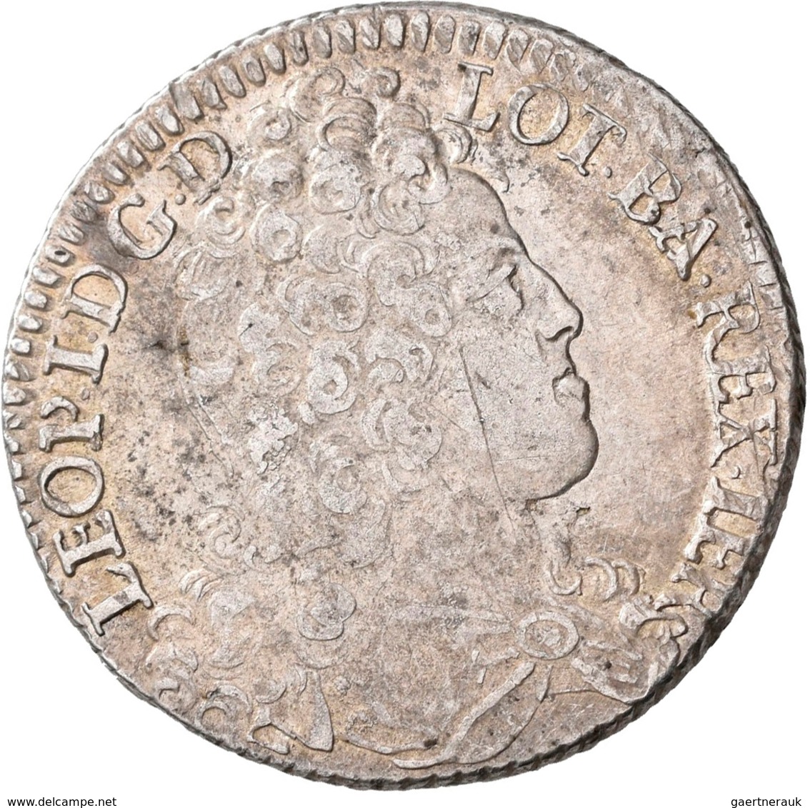 Frankreich: Lothringen, Leopold I. 1697-1729: Teston 1712, Nancy. Druchmesser Ca. 27,5mm, 8,42 G. Fl - Otros & Sin Clasificación